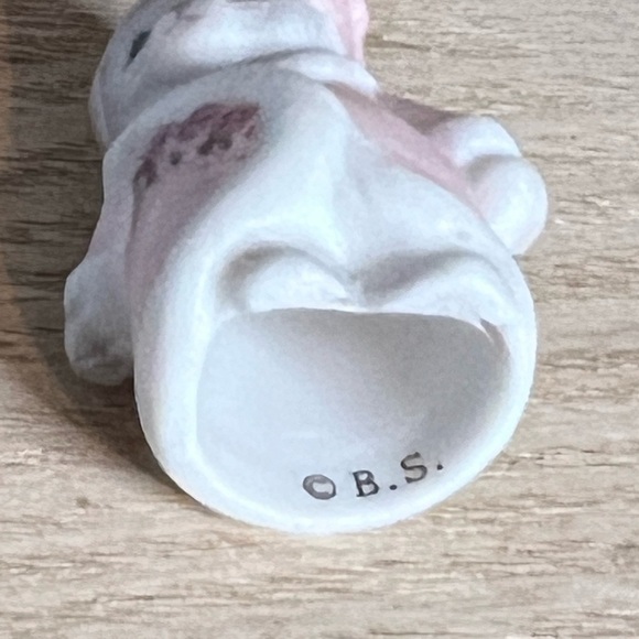 Vintage Kitty Cucumber Figurine Shackman Schmid 1987 Priscilla Time For Bed - Picture 8 of 10